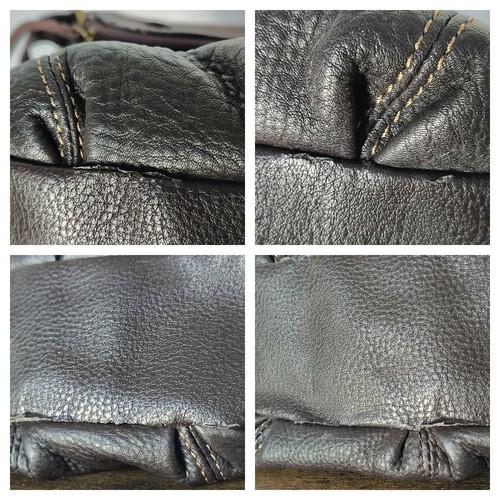 The Sak Deena Flap Crossbody Hobo Bag Brown Pebbled Leather Purse Handbag - Picture 3 of 18