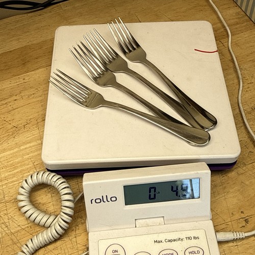 Wallace Hartford Stainless Salad Fork Center Ridge 4Pc Set China - Picture 9 of 9