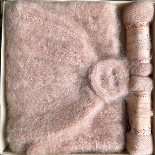 Estola cepillada vintage Bernat Mink beige hilo hilado en mohair en embalaje original - Imagen 6 de 6