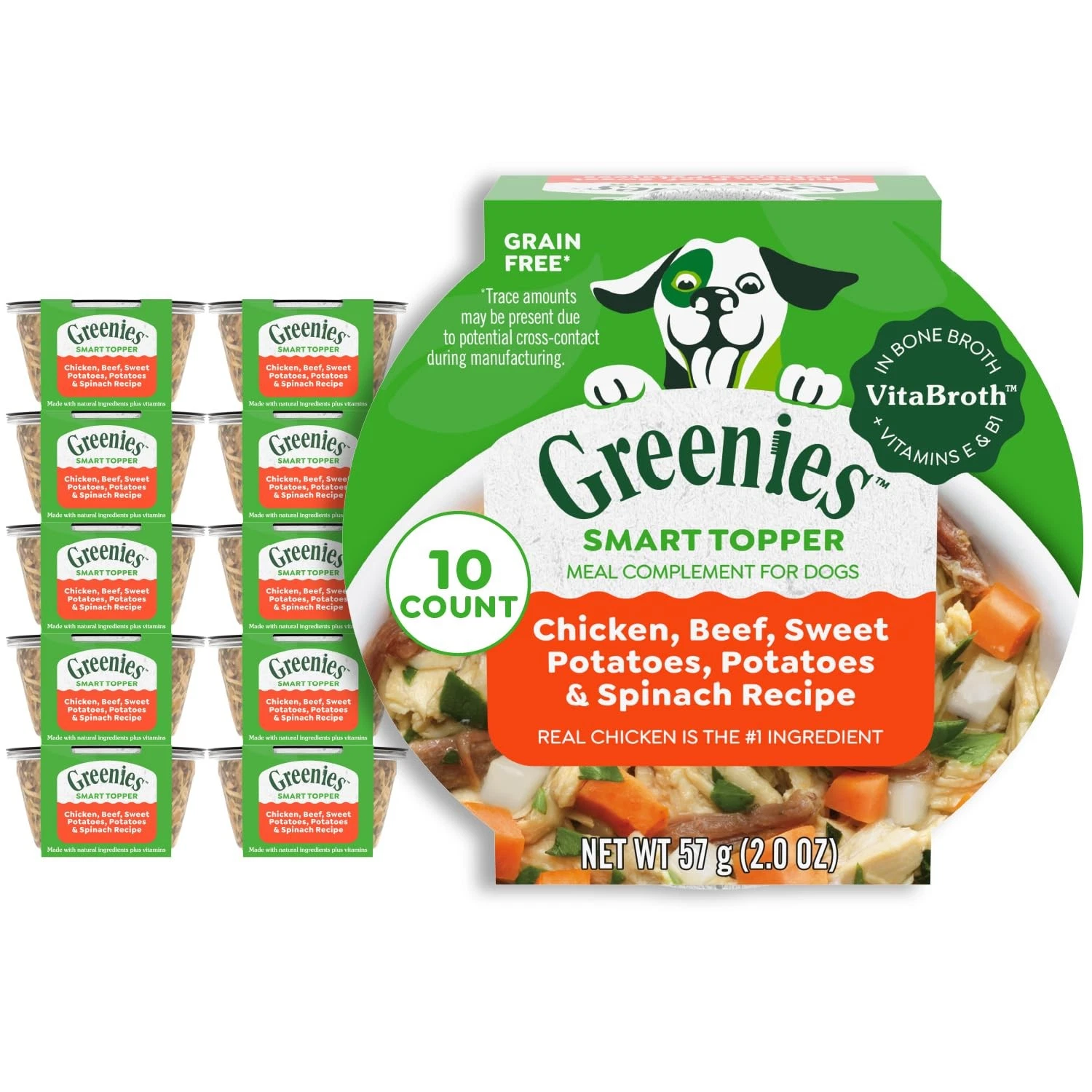 Greenies Smart Topper High Protein Wet Dog Food Mix 10 Count Grain Free
