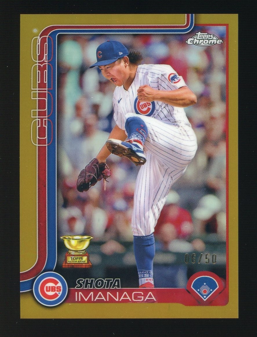 2025 Topps Chrome Gold Refractor #149 Shota Imanaga Cubs All-Star Rookie 6/50