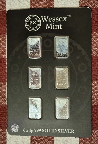 Wessex Mint - 1 x card containing 6g of Fine .999 Silver GREAT PRICE