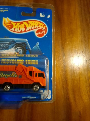 1991 Hot Wheels Orange Recycling Truck Collector #143 🔥X4 - Picture 4 of 8