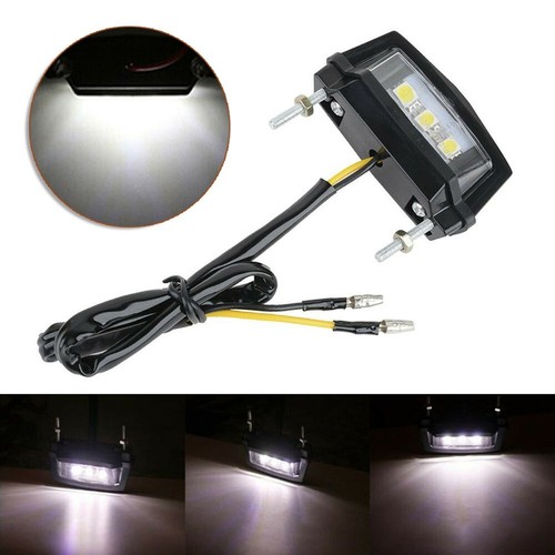 Practical Motorcycle License Plate Light LED Number Plate Light 12V Black - Picture 18 of 24