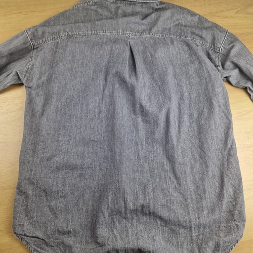 Pull And Bear Mens Denim Shirt Double Brest Pockets Medium Good Condition - Picture 9 of 10