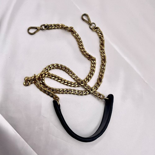 Miu Miu Matelasse Shoulder Bag for Women Black Leather Gold Chain Auth - Picture 10 of 13