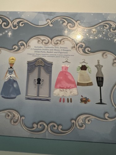Disney Store Prinzessin Aschenputtel Kleiderschrank Mini Puppe Spielset Neu im Karton - Bild 13 von 14