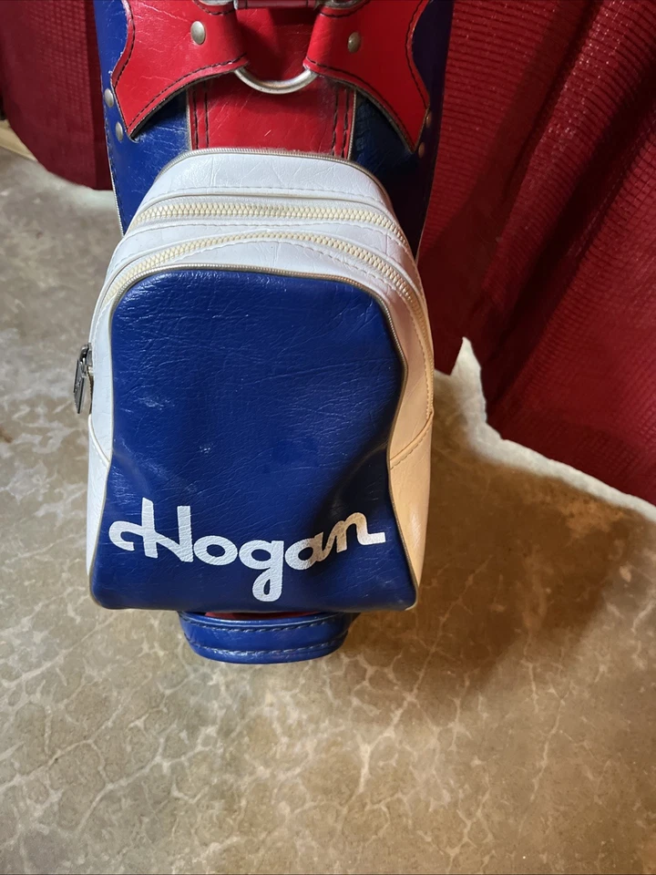 Hogan Vintage Golf Bag Red White Blue with matching umbrella - Image 4 of 4