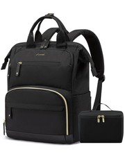 Lunch Backpack for Women, 15.6 Inch Laptop Bag with Insulated Cooler Lunch Bo...