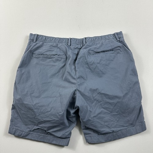 SUITSUPPLY Porto Shorts Men's 36 Cotton Stretch Zip Fly Chino Casual Blue - Picture 2 of 5
