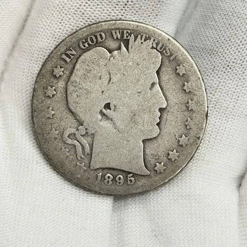 1895-S Barber Half 1/2 Dollar 50c 90% Silver Philadelphia US Coin BETTER DATE!