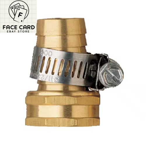 5/8 In. Metal Female Hose-Coupling Repair Mender with Stainless Steel Clamp Hose - Picture 1 of 12