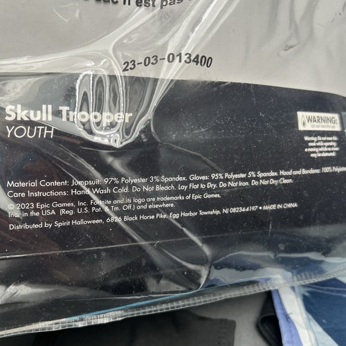 Kinder Fortnite Skull Trooper Halloween Kostüm Jugend XL (14-16) - Bild 4 von 5