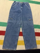 Vintage 90s Jordache WideLeg Skate Baggy Rave Cargo Jeans Jnco KIKWear GAT Style