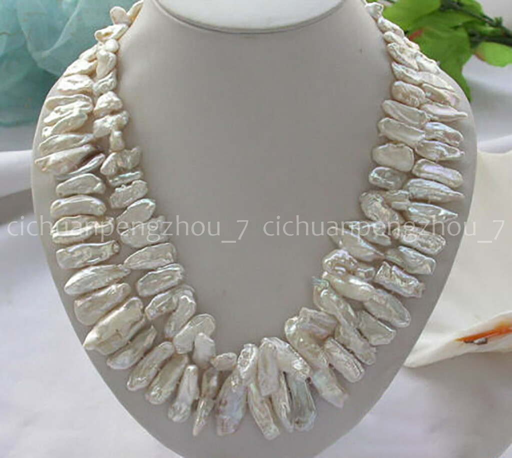 Freshwater Biwa Pearl Necklace Freshwater Biwa Pearl Necklace