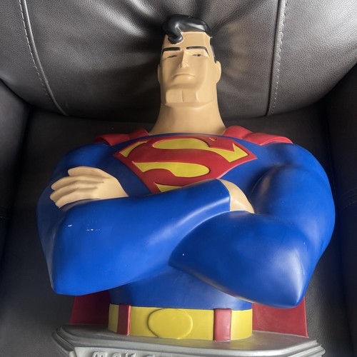 Superman Bust LARGE 18" Warner Bros Store Exclusive 1997 Excellent Cond. HEAVY - Picture 4 of 4