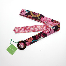 Vera Bradley Reversible Belt Mod Floral Pink Mosaic Brown size S M L Retired NEW