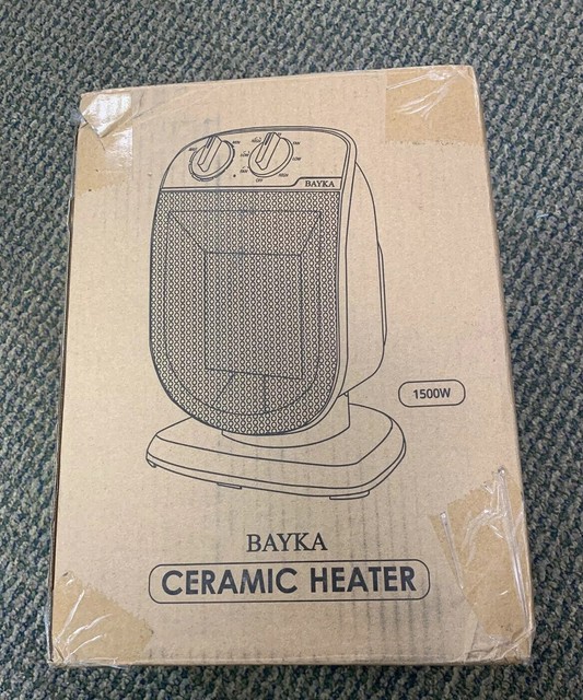 AmazonBasics 1500 Watt Ceramic Space BAYKA Space Heater, Portable Electric