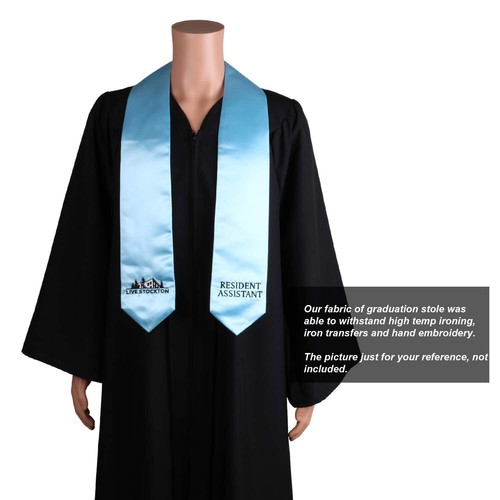 Unisex Adult Plain Graduation Stole for Academic Commencements 60'' long Red - Picture 6 of 7