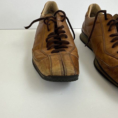 Prada Damen Sneaker Schuhe Größe 8UK Schnürschuhe Braun Leder Italien - Bild 3 von 7