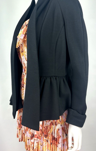 Diane von Furstenberg 8 US 44 IT M Black Knit Wool Cardigan Jacket Runway Auth - Picture 5 of 12