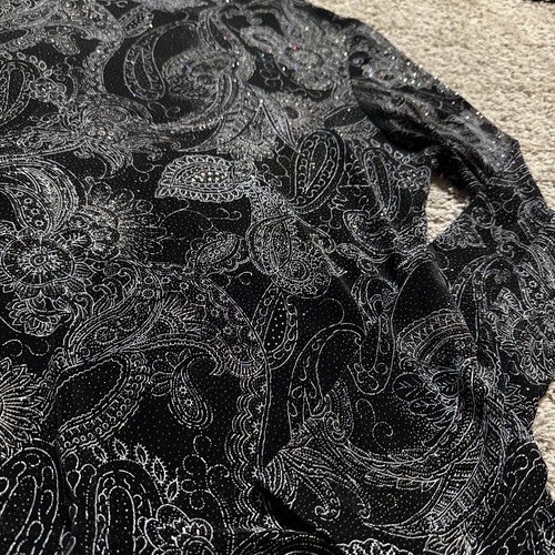 Chaqueta corta para mujer de noche negra brillante brillante XL círculos sociales - Imagen 12 de 16