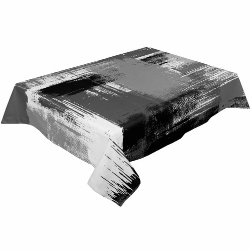Abstract Geometric Squares Black Grey Tablecloth Dining Tablecloth Home Decor - Picture 14 of 38