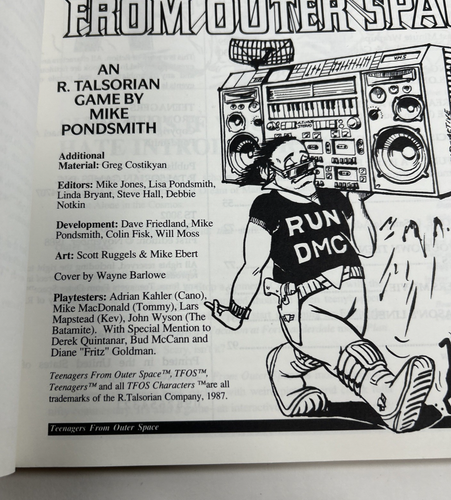 Teenagers From Outer Space RPG Rulebook 1988 Talsorian Mike Pondsmith Roll Play - Picture 3 of 4