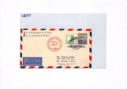 GERMANY HINDENBURG ZEPPELIN Air Mail 1936 Cover *2.NORDAMERIKAFAHRT* USA LZ335 - Picture 6 of 10