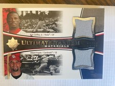 2006 Upper Deck Ultimate Tandem Materials 22/25 Griffey Jr & Albert Pujols Patch