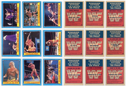 1987 O-PEE-CHEE OPC WWF WRESTLING COMPLETE (75 CARDS) SET *BRET HITMAN HART RC* - Picture 6 of 10