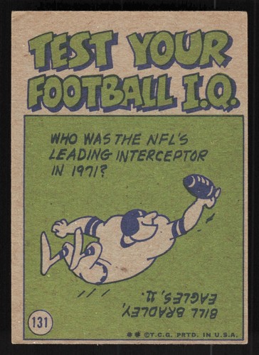1972 Topps Football 1-132 See Scans SET BREAK Most are EX/NM/MT Pack Fresh! - Picture 353 of 357