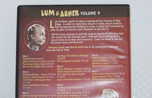 Radio Spirits Classic Radio Comedy - Lum & Abner - Volume 9- 36 Episodes - 9CDs - Picture 4 of 8