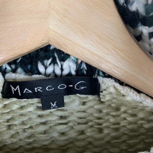 Marco G Sweater Knit Turtleneck Beige/Black/White Pullover Long Sleeve Size M - Bild 6 von 6