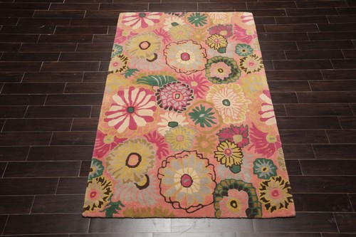 LoomBloom Multi Size Rose Hand Tufted Contemporary Floral Wool Area Rug - Picture 3 of 20