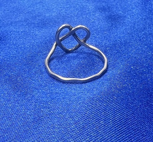 Vintage Ring gedreht Herz Design Sterlingsilber Größe 7 SS263 - Bild 3 von 7