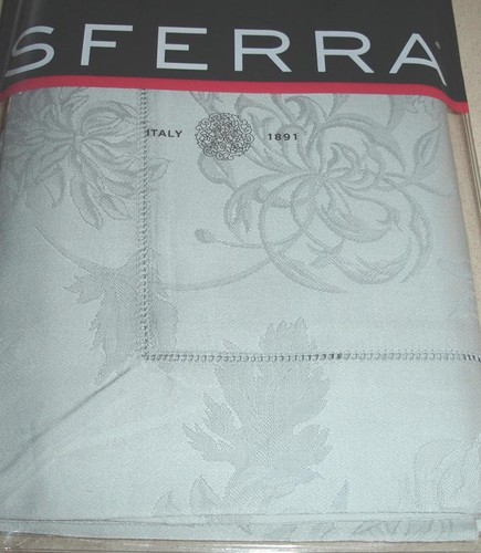 Sferra Denina Hielo Floral Estándar Simula Algodón Egipcio Satén Jacquard Nuevo - Imagen 3 de 3