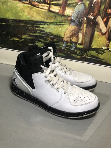 Nike Air Jordan 1 Flight 3 Hi Tops White Black 743188 100 Size 9.5 Sneakers - Picture 4 of 10