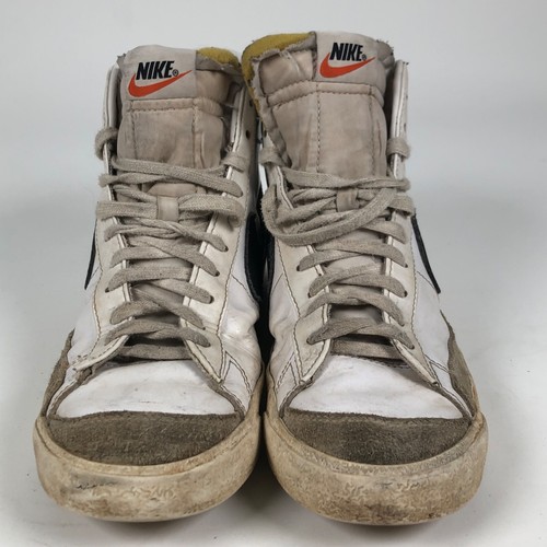 Nike Blazer Mid 77 Mens 8 US White / Black Leather Casual Sneakers Shoes - 第 2/18 張圖片