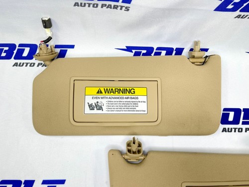 2008 - 12 Honda Accord Sunvisor set OEM Ivory TAN Pair illuminated sun visors - Picture 2 of 8