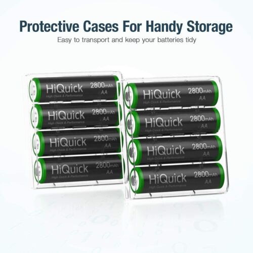 Lot AA AAA Rechargeable Batteries 2800mAh 1100mAh NI-MH / 4-Slot LCD Charger - Picture 19 of 35