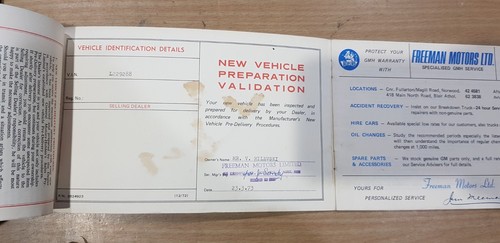 GENUINE HOLDEN LJ TORANA OWNER'S GUIDE SERVICE HANDBOOK - Picture 3 of 6