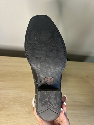 EC Ariat AUTRY Western Riding Boots Black Leather Women’s Size 8.5B Extra Narrow - Picture 5 of 13