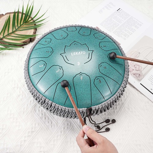 LEKATO Professional / Beginner Handpan Rain Drum Percussion Steel Tongue Drum - Picture 5 of 7