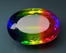 Oval Cut Natural 80-81 Ct Tourmaline Bi-Colour Loose EGL Gemstone KH447