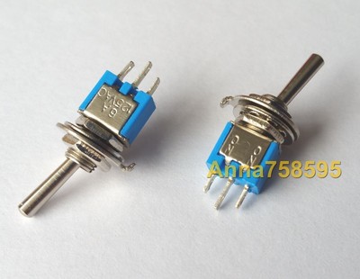 20 Pcs Blue Mini Spdt Guitar Toggle Switch On On Diy Single