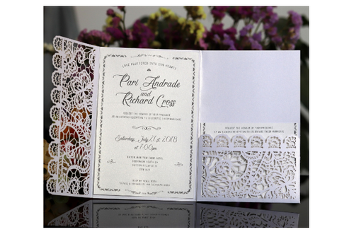 10PCS Laser Cut Wedding Party Invitation Card Birthday Engagement Greeting - Picture 14 of 65