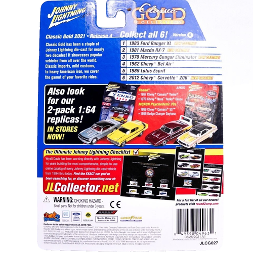 Johnny Lightning 1989 Lotus Esprit Diecast Metal Modelo Coche "Clásico Dorado" - Imagen 2 de 3
