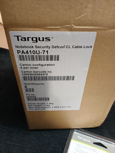 Lot of 4 TARGUS DEFCON LAPTOP COMBINATION CABLE LOCK 6.5 FT PA410U - Picture 3 of 4
