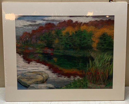 1955 HARRIET RUSSELL MAKCURDY 'Herbst, Georgian Bay, Kanada' Pastell Gemälde - Bild 1 von 7